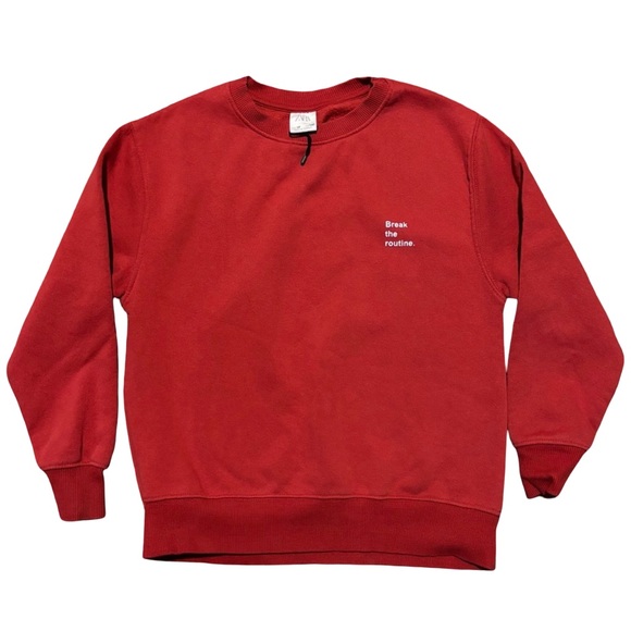Zara Other - Zara Bold Red Minimalist Casual Sweatshirt Boys or Girls Size 10